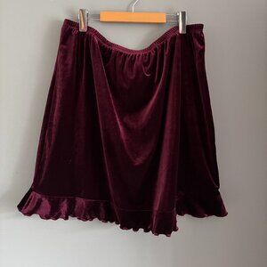 Merlot Velour Skirt